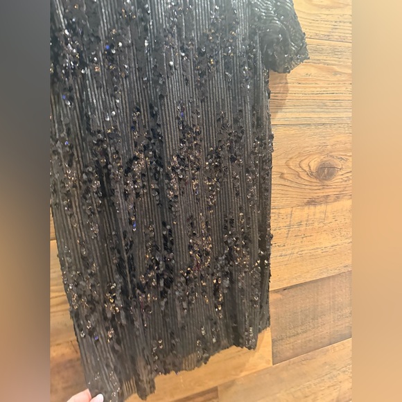 Zara Black Sequin Mini Dress - Picture 3 of 8